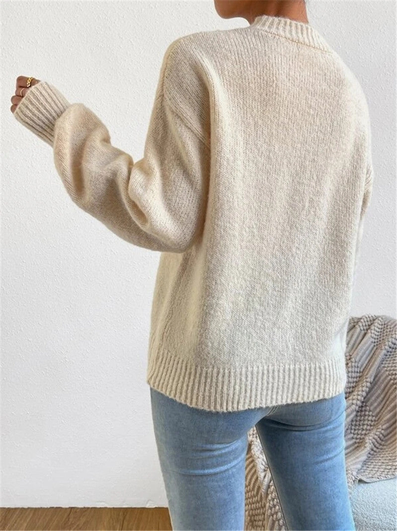 Heidi-Mode | Comfortabele Dames Trui Met Lange Mouwen