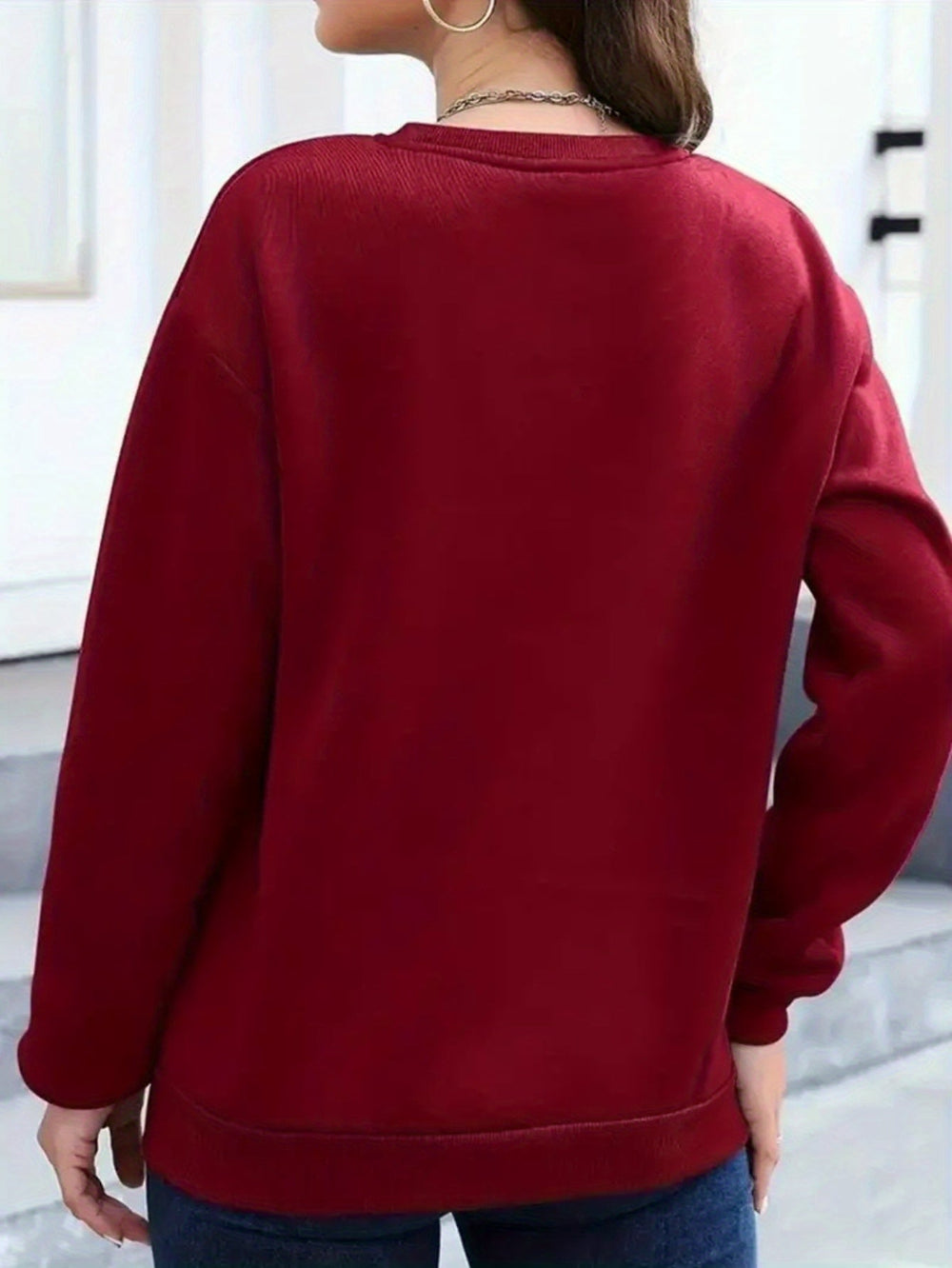 Heidi-Mode | Jul Sweatshirt mit Print Baumwolle Goldener Weihnachtsbaum Design