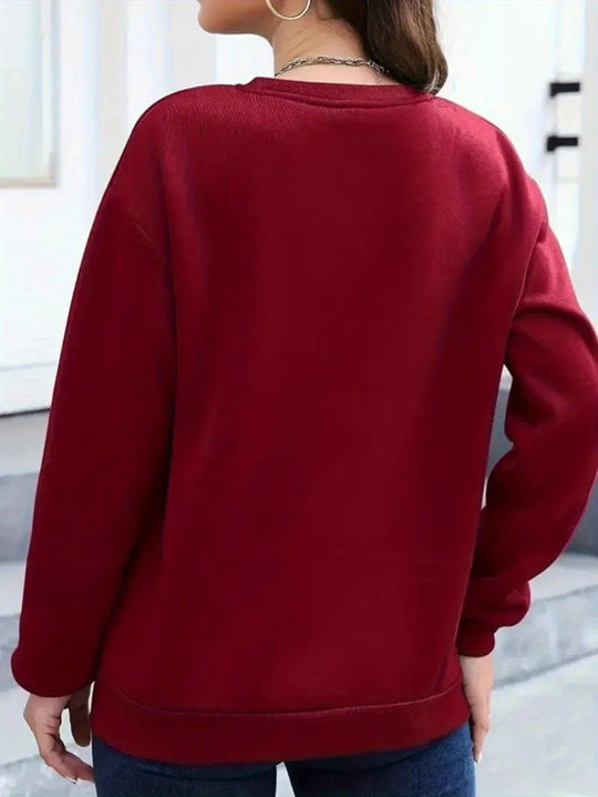 Heidi-Mode | Jul Sweatshirt mit Print Baumwolle Goldener Weihnachtsbaum Design