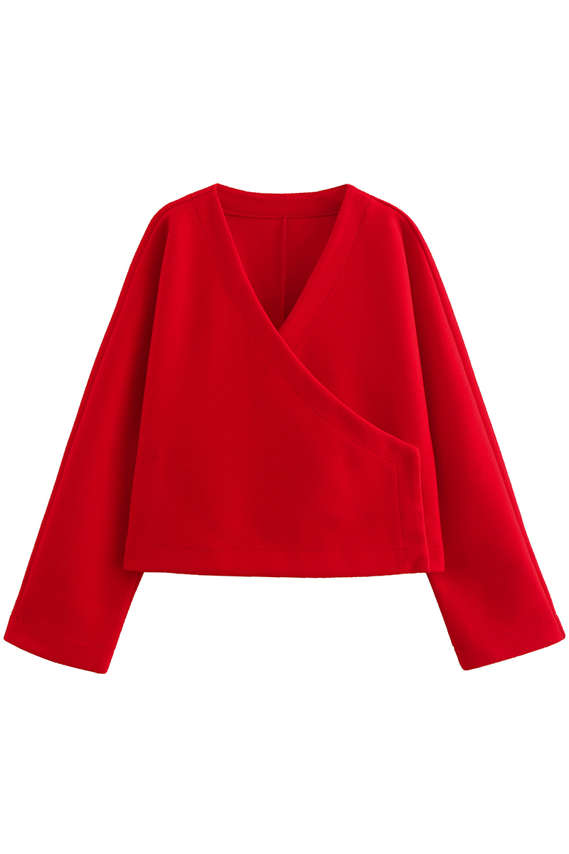 Heidi-Mode | Lässige Street Einfarbige V-Ausschnitt Outerwear