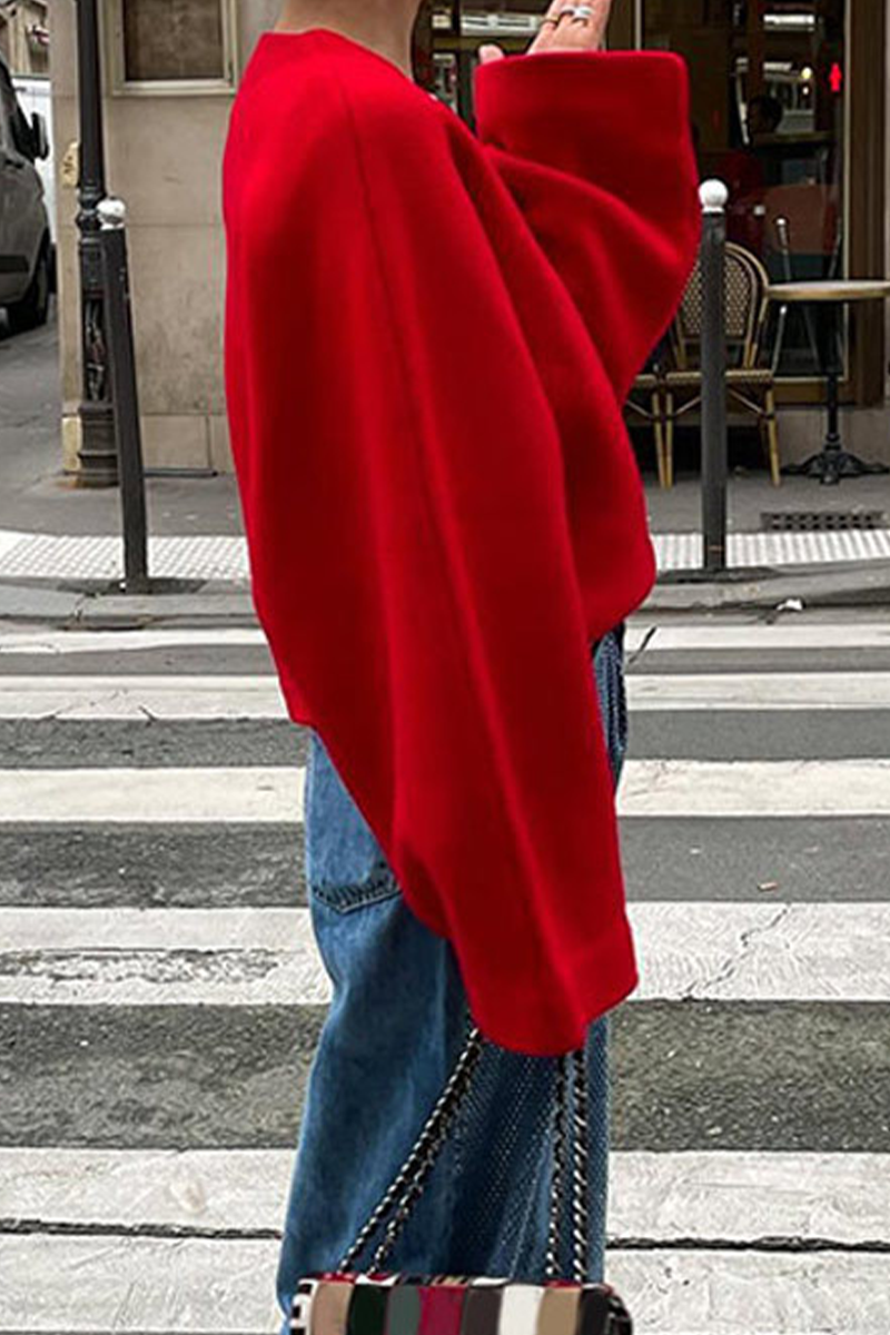 Heidi-Mode | Lässige Street Einfarbige V-Ausschnitt Outerwear