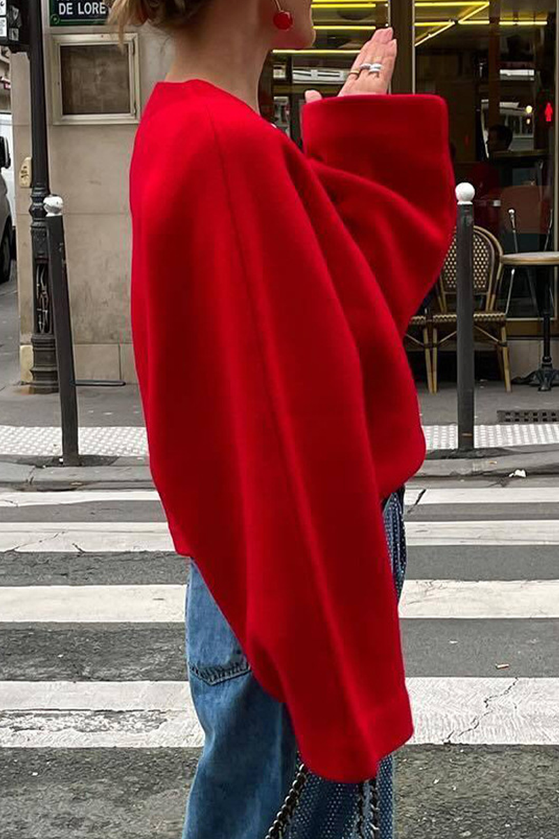 Heidi-Mode | Lässige Street Einfarbige V-Ausschnitt Outerwear