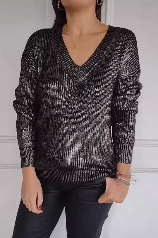 Heidi-Mode | Lässige Daily Patchwork V-Ausschnitt Pullover - 5 Farben
