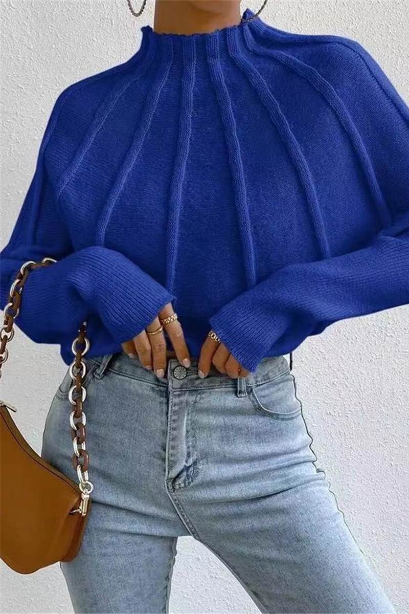 Heidi-Mode | Lässiger Täglicher Patchwork-Webhalbe Turtleneck Pullover - 3 Farben