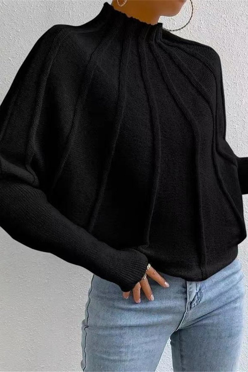 Heidi-Mode | Lässiger Täglicher Patchwork-Webhalbe Turtleneck Pullover - 3 Farben