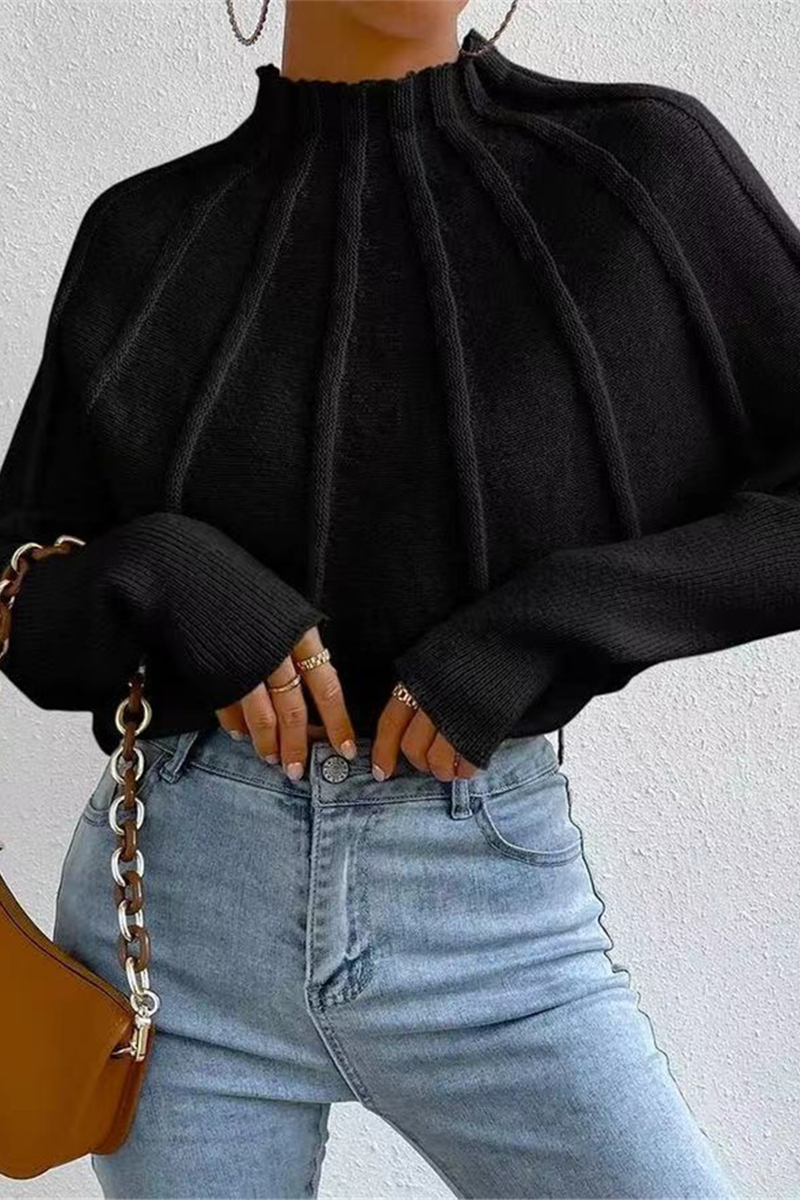 Heidi-Mode | Lässiger Täglicher Patchwork-Webhalbe Turtleneck Pullover - 3 Farben