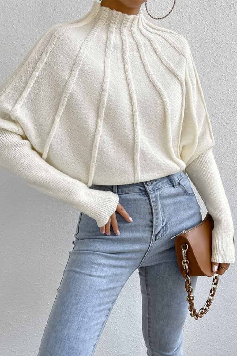 Heidi-Mode | Lässiger Täglicher Patchwork-Webhalbe Turtleneck Pullover - 3 Farben
