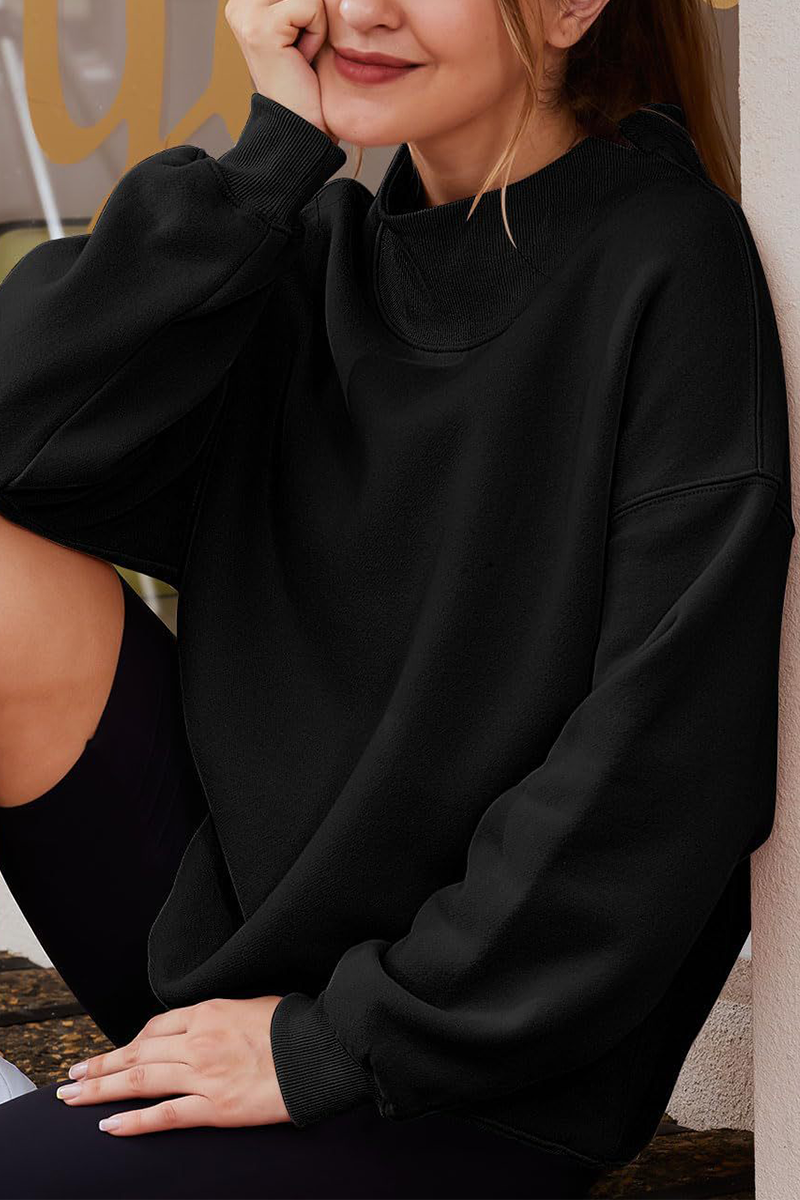 Heidi-Mode | Lässige Daily Halb A Turtleneck Tops- 7 Farben