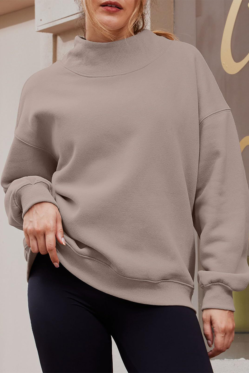 Heidi-Mode | Lässige Daily Halb A Turtleneck Tops- 7 Farben
