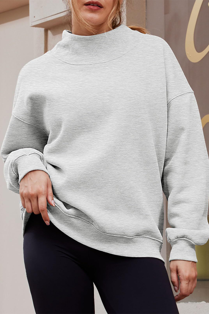 Heidi-Mode | Lässige Daily Halb A Turtleneck Tops- 7 Farben