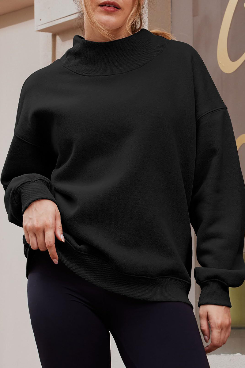 Heidi-Mode | Lässige Daily Halb A Turtleneck Tops- 7 Farben