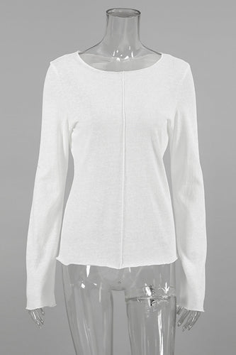Heidi-Mode | Lässige Einfarbige Patchwork O-Hals Tops - 3 Farben