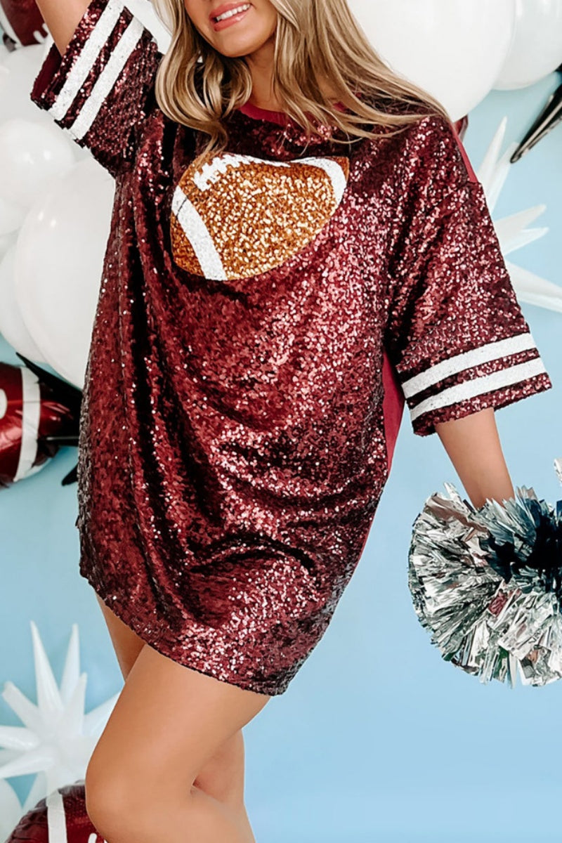 Heidi-Mode | Lässige Patchwork Pailletten O-Ausschnitt T-Shirts - 4 Farben
