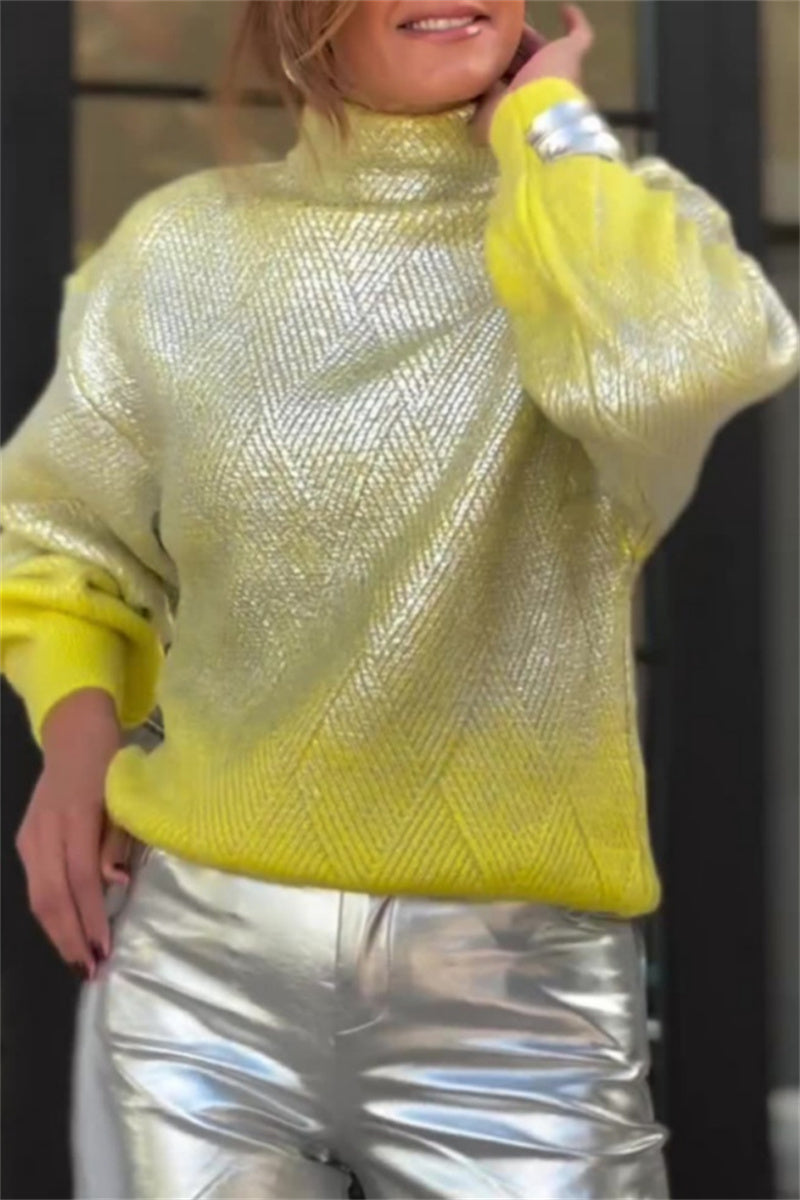 Heidi-Mode | Lässige Gradient Grundturtleneck Pullover