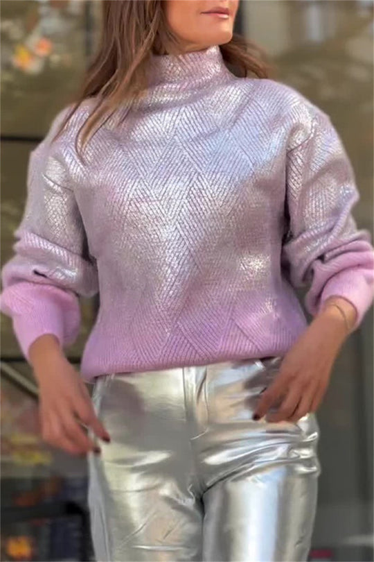 Heidi-Mode | Lässige Gradient Grundturtleneck Pullover