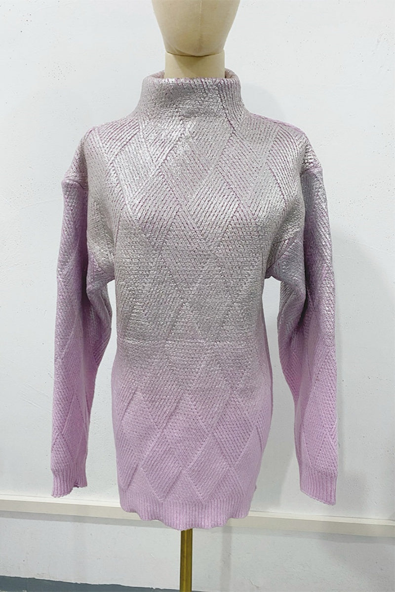 Heidi-Mode | Lässige Gradient Grundturtleneck Pullover