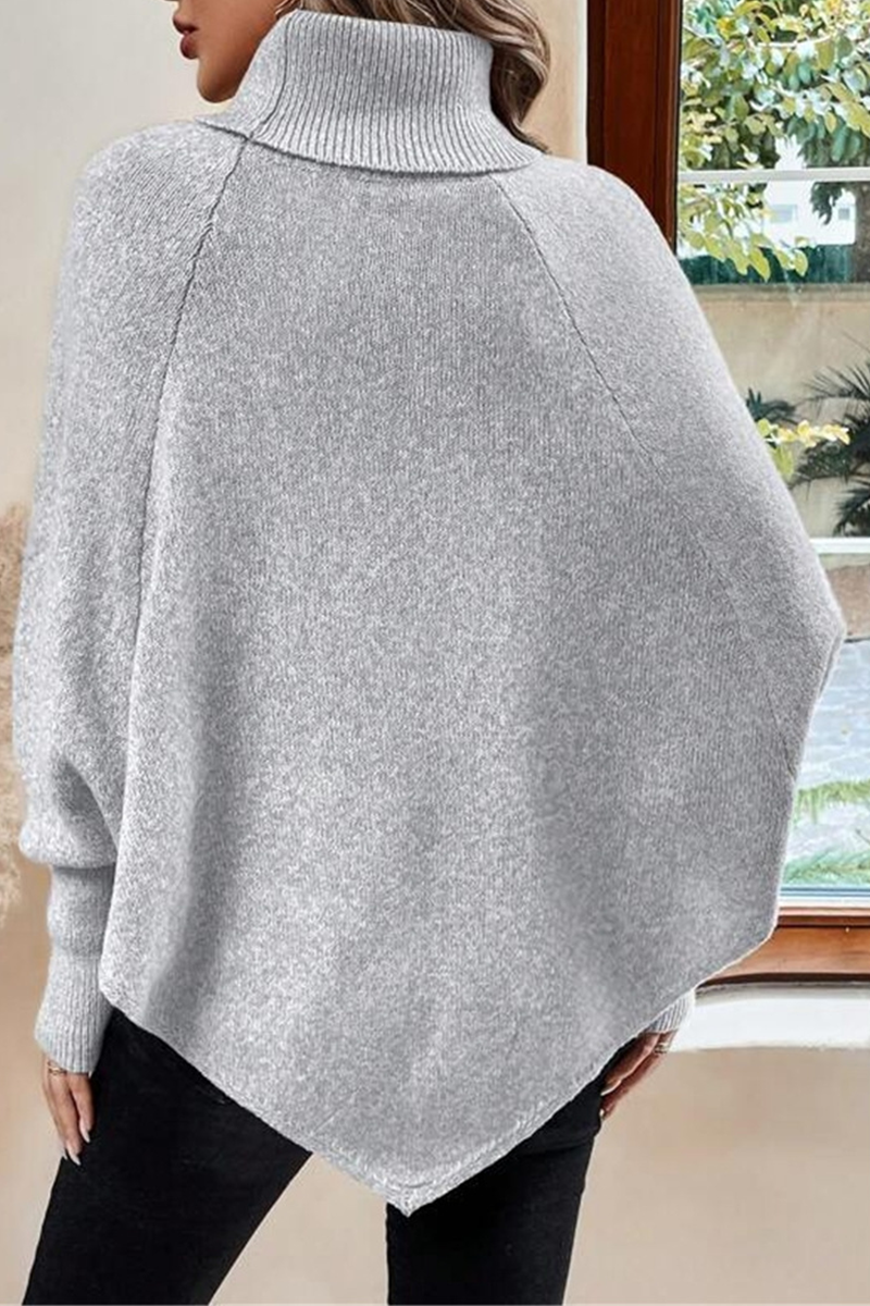 Heidi-Mode | Lässige Knopfgewebe Rollkragenpullover - 3 Farben