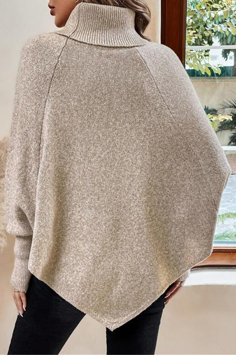 Heidi-Mode | Lässige Knopfgewebe Rollkragenpullover - 3 Farben