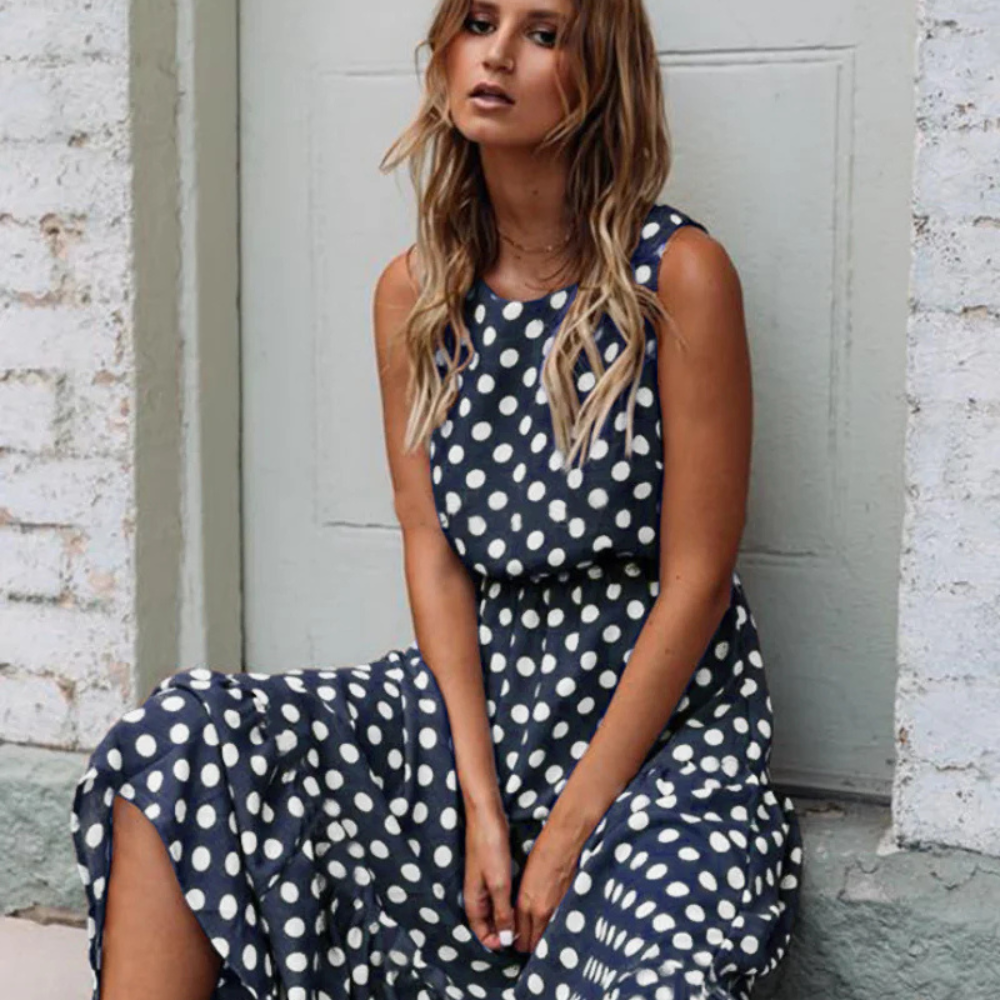 Heidi-Mode | Elegantes Sommerkleid mit Pünktchen