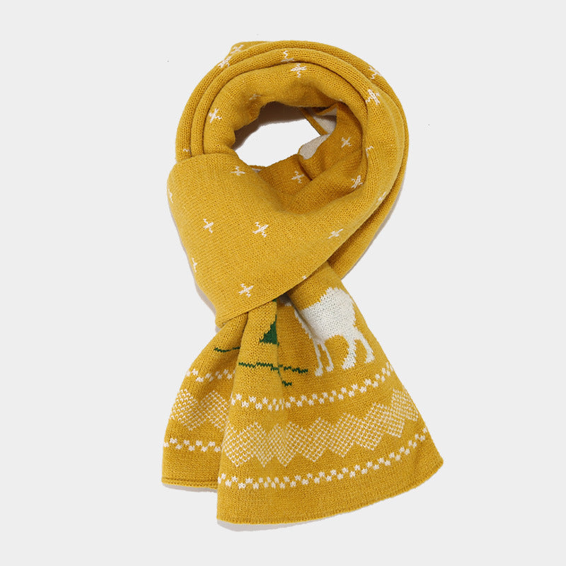 Heidi-Mode | Weihnachtsrentiermuster Muster Mütze Schal Handschuhe Set (6 Farben)