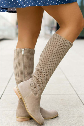 Heidi-Mode | Lässig Alltag Durchbrochen Einfarbig Atmungsaktiv Rund Bequeme Schuhe