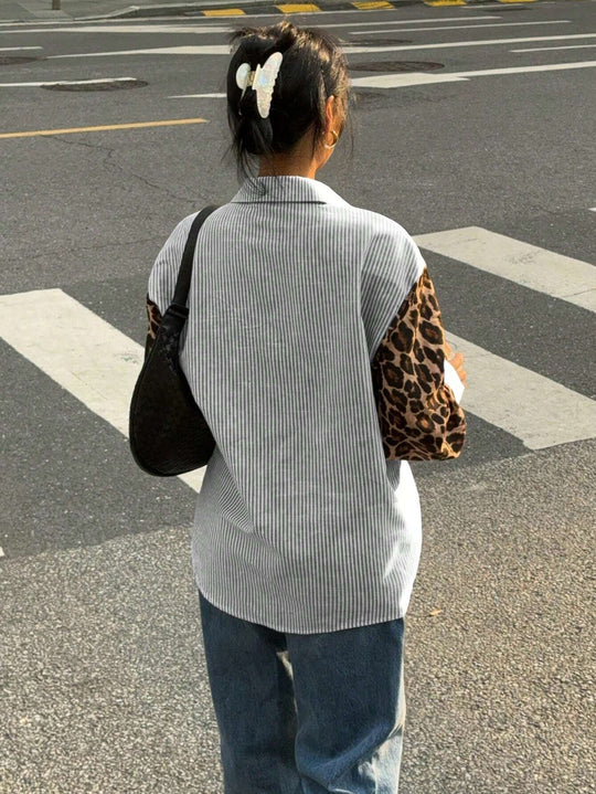 Heidi-Mode | Damenbluse mit Leo-Details Auffällig, Locker & Streetstyle Bereit