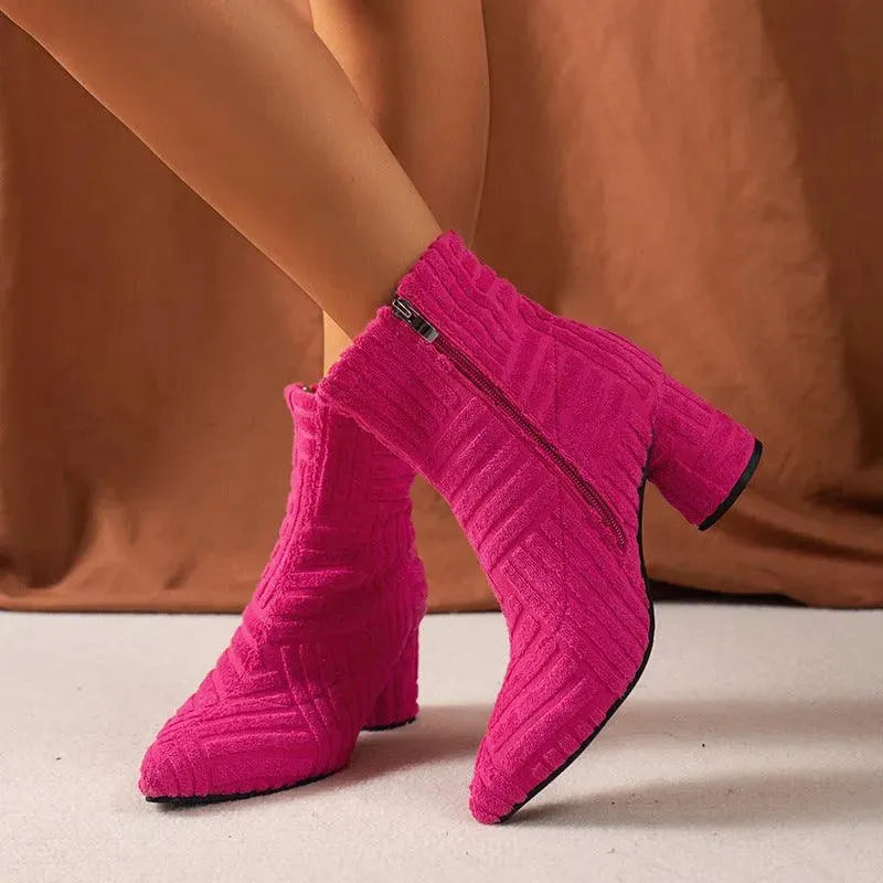 Heidi-Mode | Spike boots with zipper