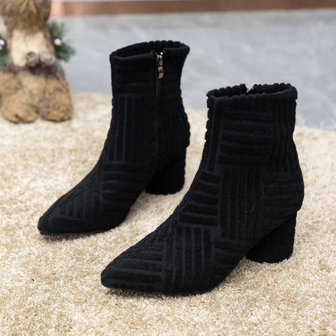 Heidi-Mode | Spike boots with zipper