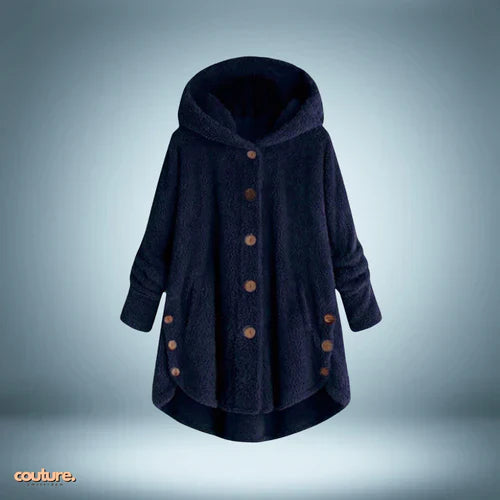 Heidi-Mode | Jacke mit Knöpfen und Kapuze