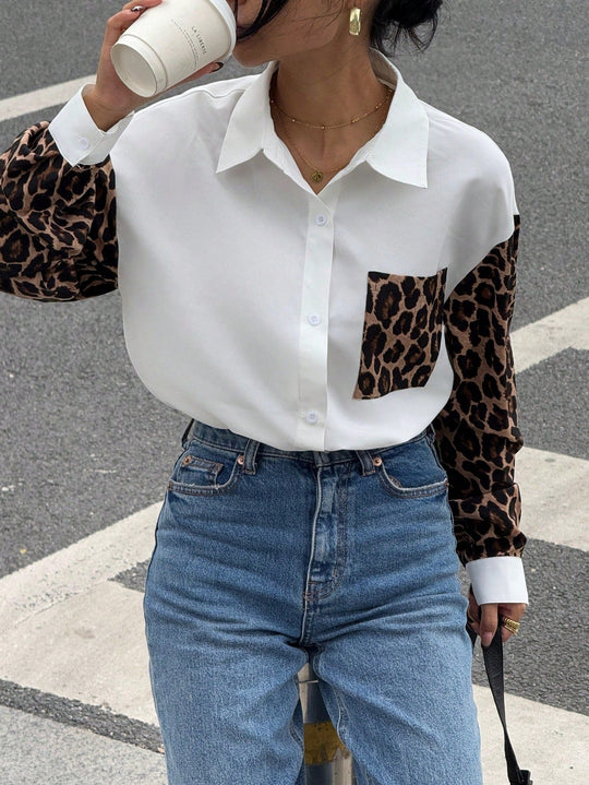 Heidi-Mode | Damenbluse mit Leo-Details Auffällig, Locker & Streetstyle Bereit