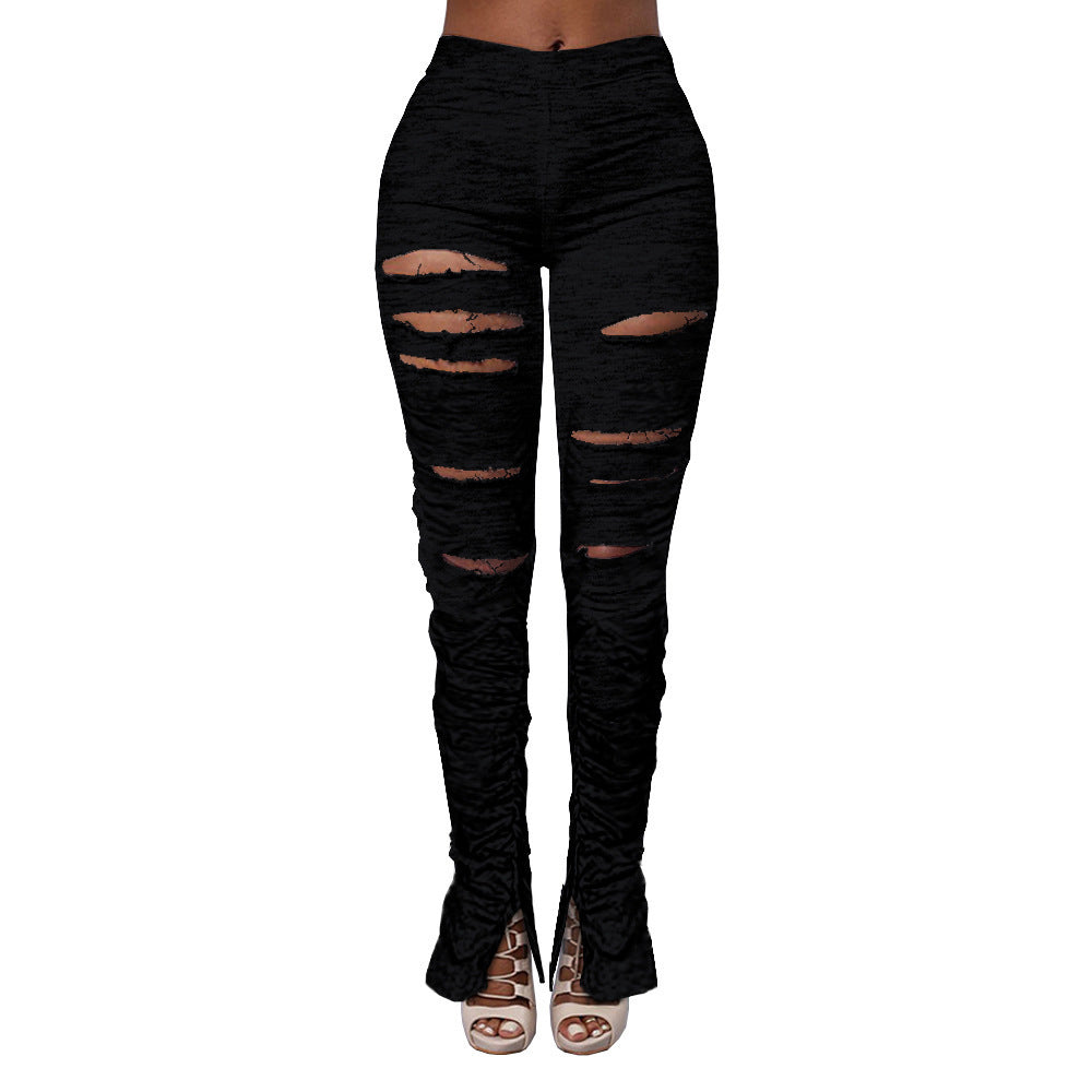 Heidi-Mode | Hochwertige Hochbund-Rippstoff-Raffungs-Hose