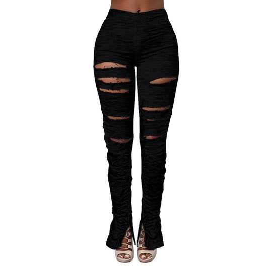 Heidi-Mode | Hochwertige Hochbund-Rippstoff-Raffungs-Hose