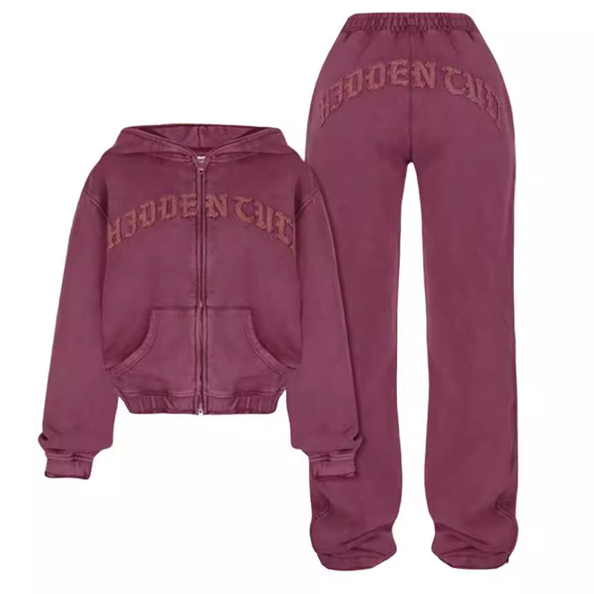 Heidi-Mode | Modebewusste Damen Sweatshirt mit Kapuze und Lockeren Jogginghosen