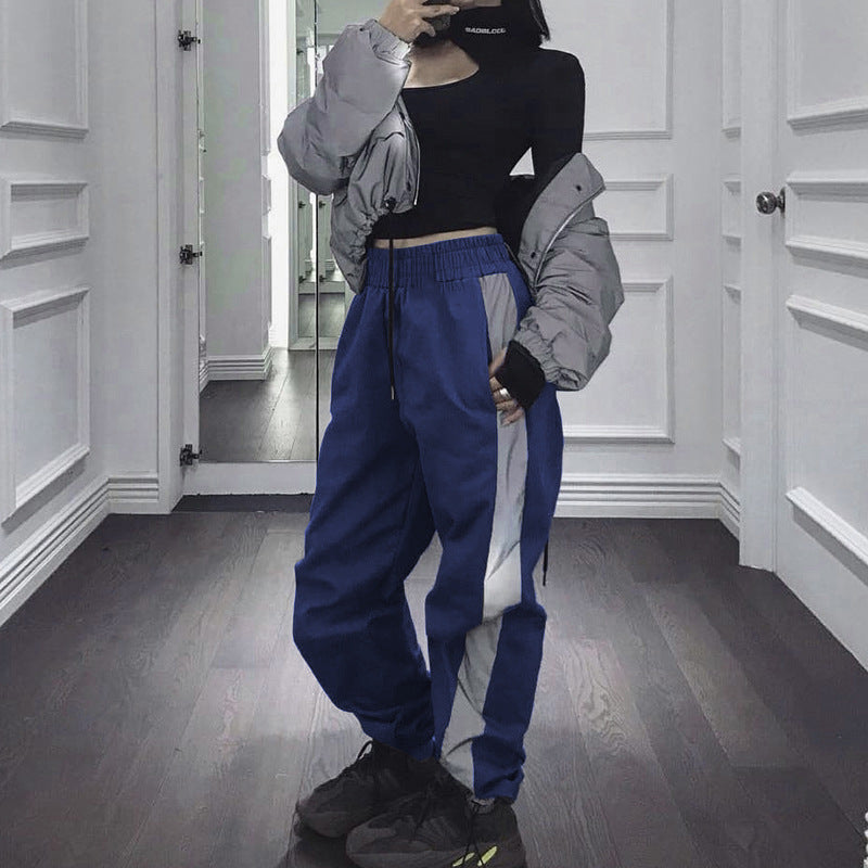 Damen Sportliches Jogginganzug mit reflektierenden Akzenten Heidi-Mode