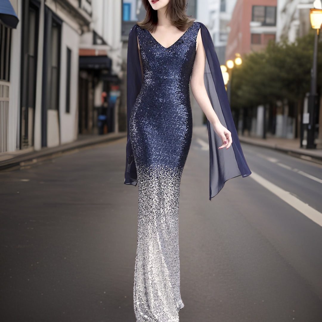 Heidi-Mode | Elegantes Abendkleid mit Schal