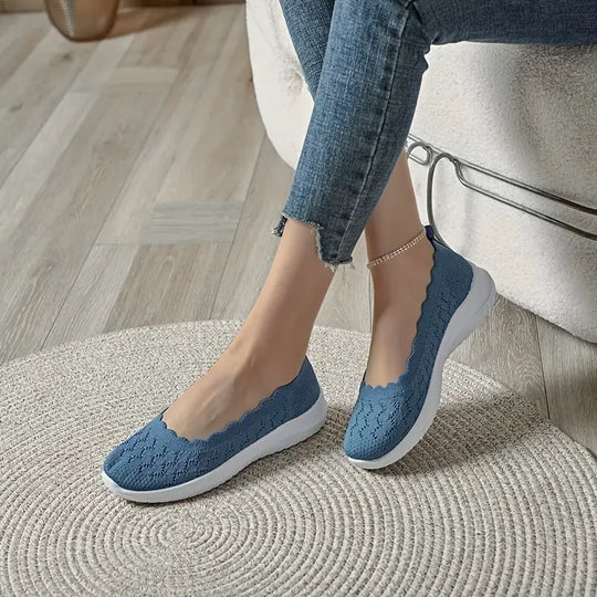 Leichte, atmungsaktive, gestrickte Slip-On-Sneaker