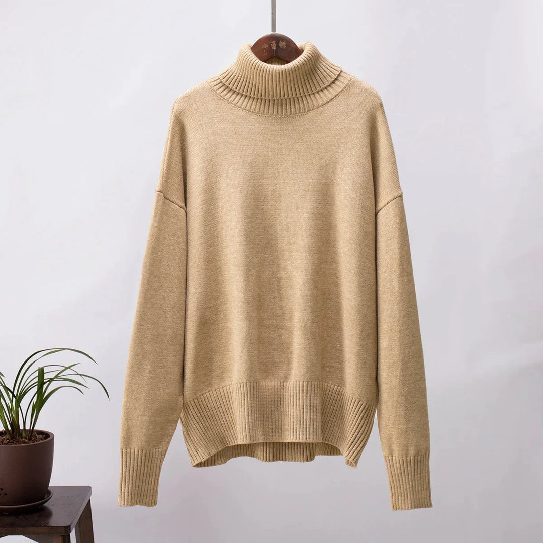 Elegante Pullover mit langen Ärmeln und hohem Kragen