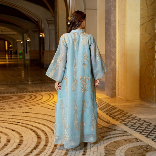 Heidi-Mode | Eid Luxus Kaftan Kaftan Kleid Jalabiya mit Pailletten Bestickt