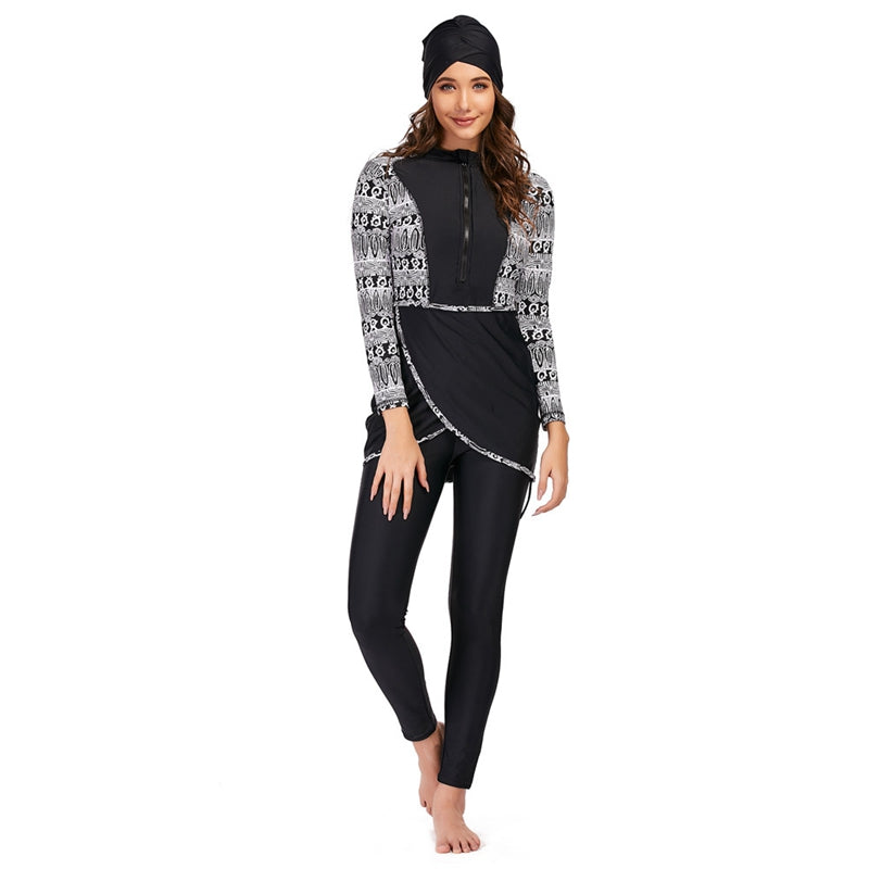 Heidi-Mode | 3 Teile Set Halal Bademode Badeanzug Burkini Badeoutfit