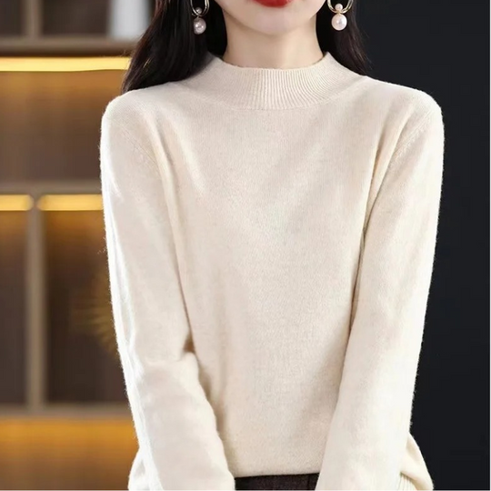 Heidi-Mode | Kaschmir Pullover Damen Hoher Kragen, Weich & Zeitloses Design