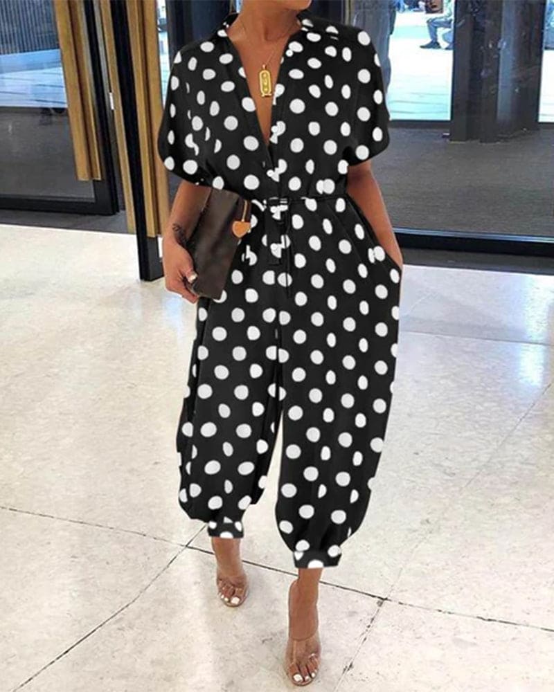 Heidi-Mode | Weinlese Mehrfarbiger Jumpsuit