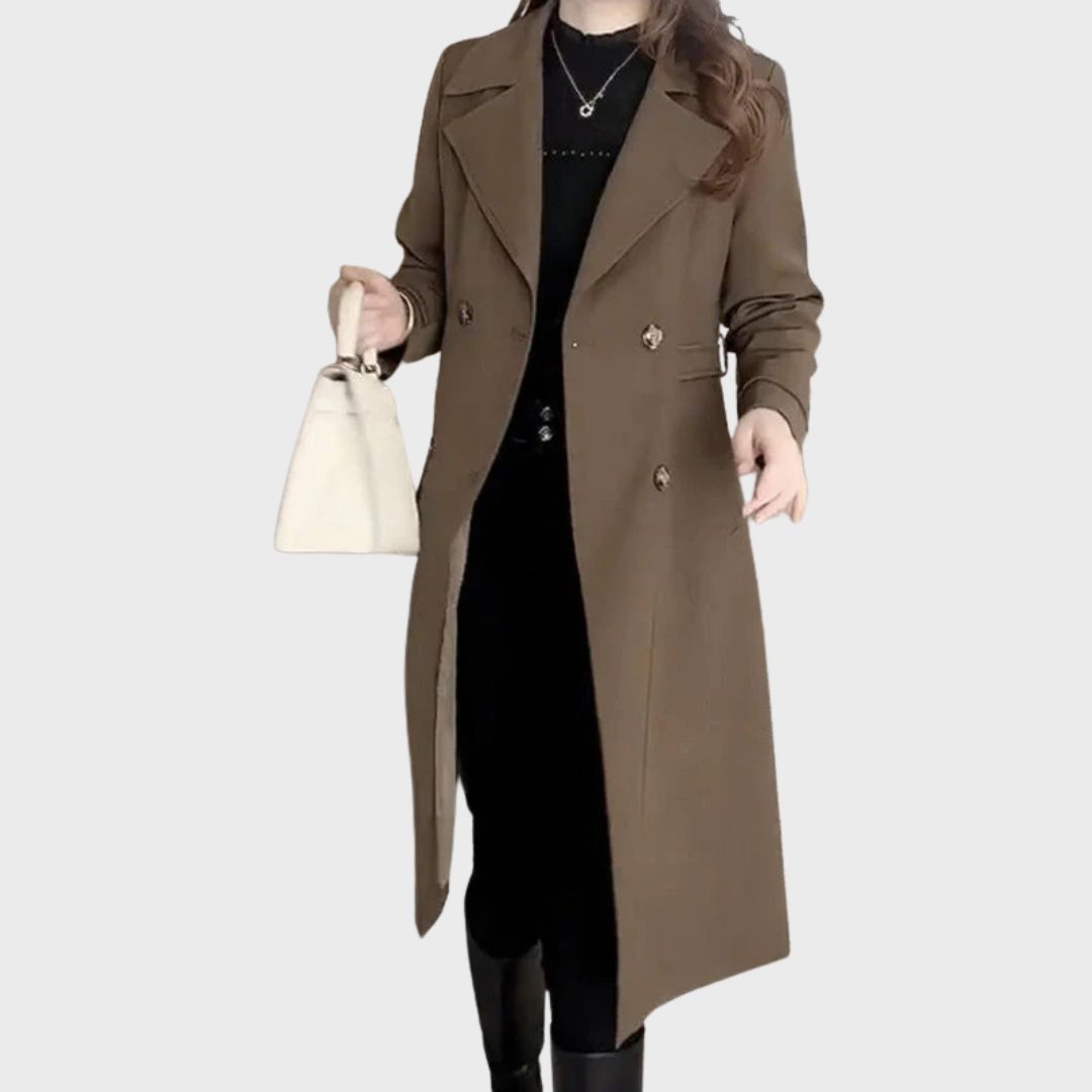 Heidi-Mode | Doppelreihiger Trenchcoat für Frauen