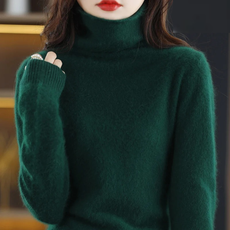 Heidi-Mode | Cashmere Pullover Damen Weicher Rollkragenpullover, Warm & Luxuriöses Design
