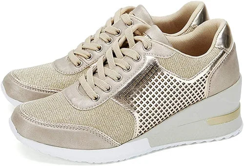 Heidi-Mode | Damen Sneakers Auf Keilabsatz mit Hohem Absatz