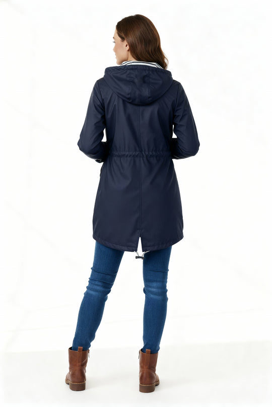 Wasserdichter Mantel mit Kapuze