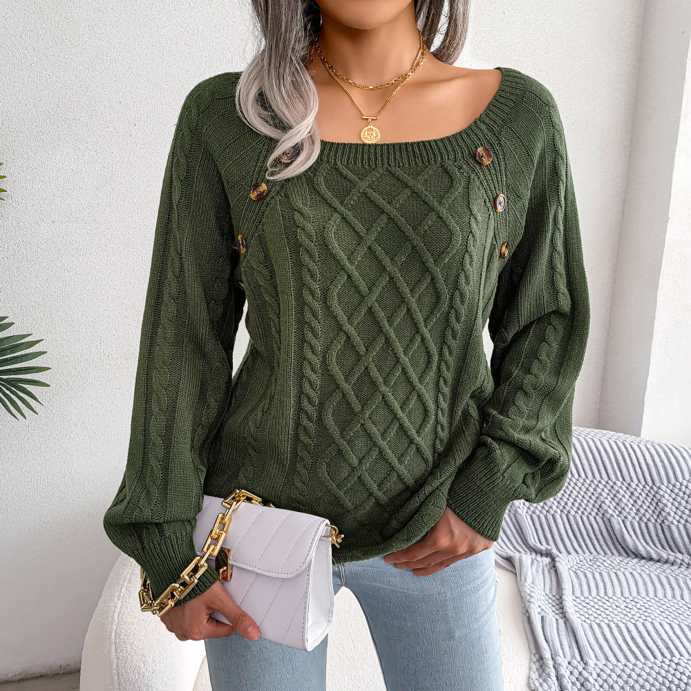 Heidi-Mode | Pullover mit quadratischem Halsausschnitt zum Stricken