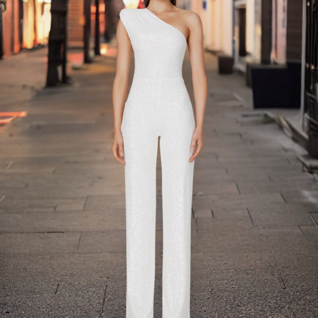 Moderner Jumpsuit mit Pailletten