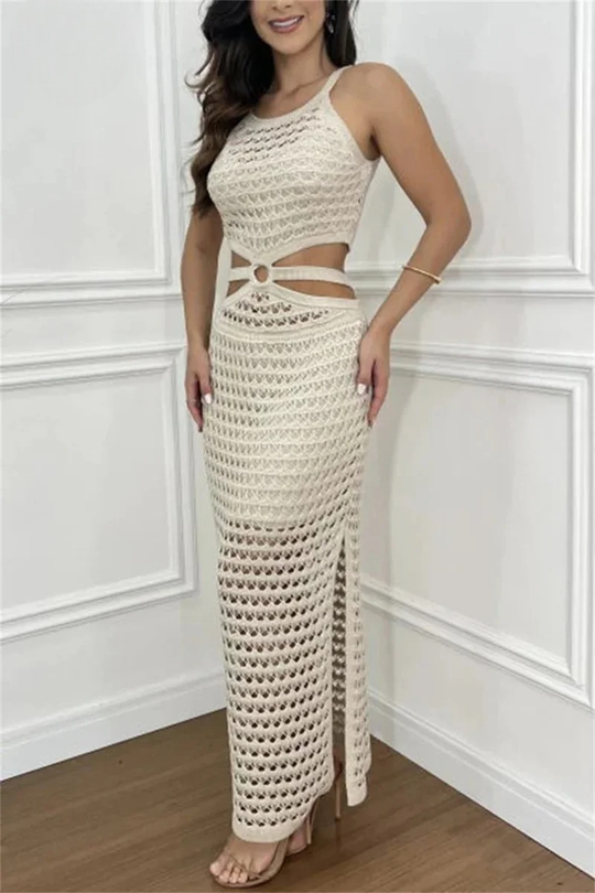Sommer gestricktes Kleid