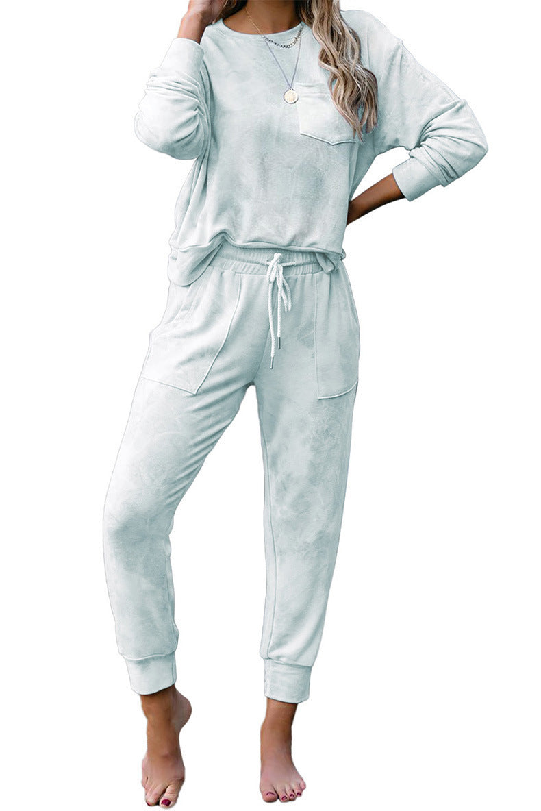 Damen bequemer Freizeitanzug im stylischen Batikdesign Heidi-Mode