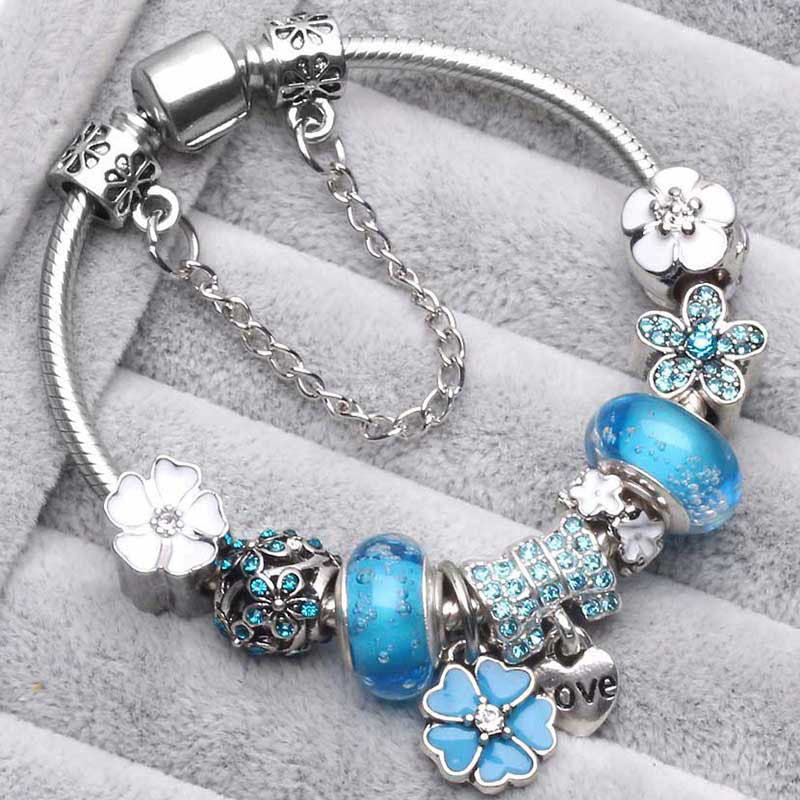 Heidi-Mode | Pfirsichblüten Charme Armband